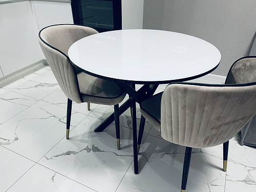 Стеклянный стол DikLine RS90 белый фото покупателя 8