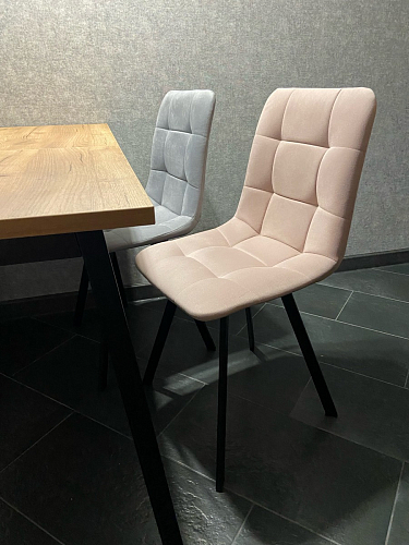 Стул на металлокаркасе Чилли синяя ткань / белый фото покупателя 752