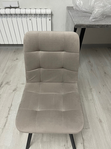 Стул на металлокаркасе Чилли синяя ткань / белый фото покупателя 500