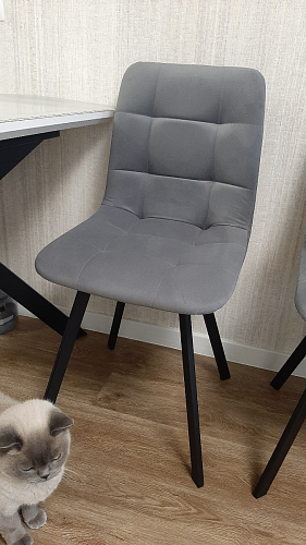 Стул на металлокаркасе Чилли горчичный / черный фото покупателя 1455