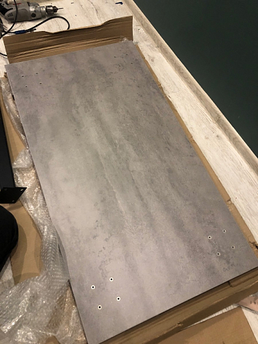 Стол Тринити Лофт 120 32 мм бетон / черный матовый фото покупателя 25