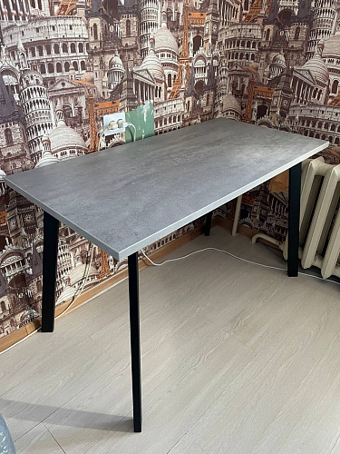 Стол Тринити Лофт 120 32 мм дуб галифакс табако / черный матовый фото покупателя 109