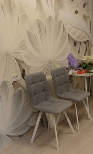 Стул на металлокаркасе Чилли К черный / зеленый фото покупателя 694