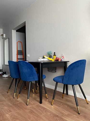 Стул на металлокаркасе Gabi 1 beige / black фото покупателя 758