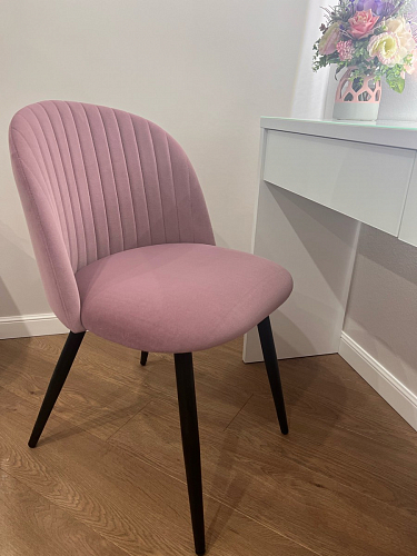 Стул на металлокаркасе Gabi 1 light blue / black / gold фото покупателя 944