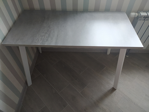 Стол Тринити Лофт 120 32 мм бетон / черный матовый фото покупателя 106