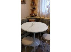 Стол Тулип 90х73 дуб вотан / белый фото покупателя 121