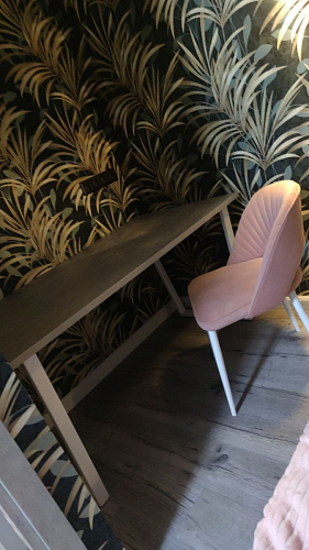 Деревянный стол Лота Лофт 140х80 черный матовый / бетон светлый фото покупателя 625