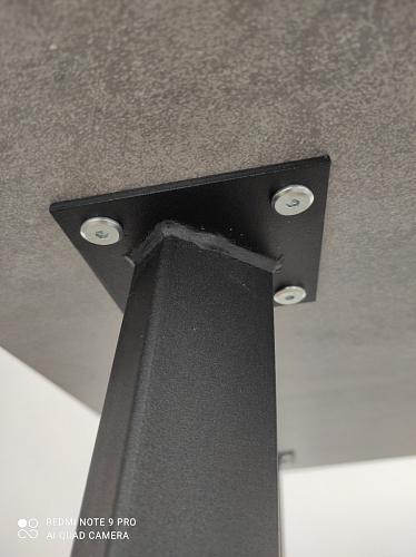 Стол Тринити Лофт 120 32 мм бетон / черный матовый фото покупателя 574