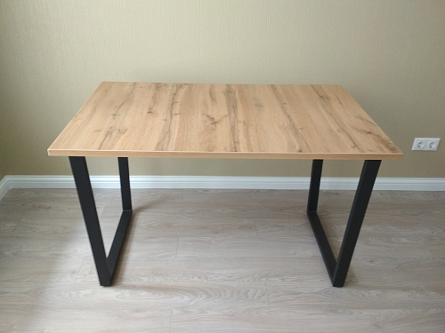 Деревянный стол Лота Лофт 140х80 дуб крафт табачный / черный матовый фото покупателя 683