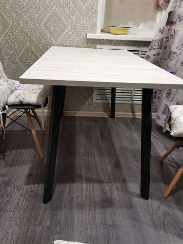 Стол раскладной Колон Лофт 120 32 мм дуб галифакс табако / черный матовый фото покупателя 15