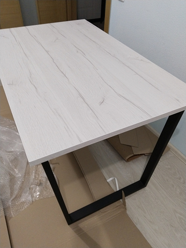 Деревянный стол Лота Лофт 140х80 дуб крафт табачный / черный матовый фото покупателя 440