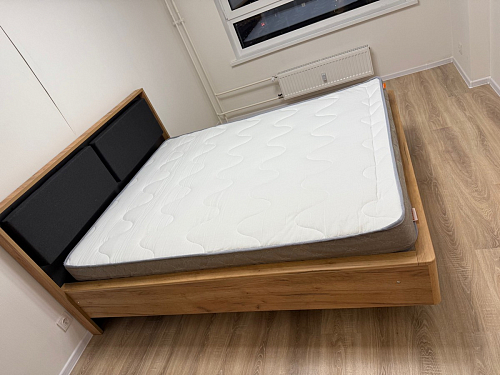 Двуспальная кровать Клауд 160х200 парящая дуб крафт золотой / антрацит фото покупателя 385