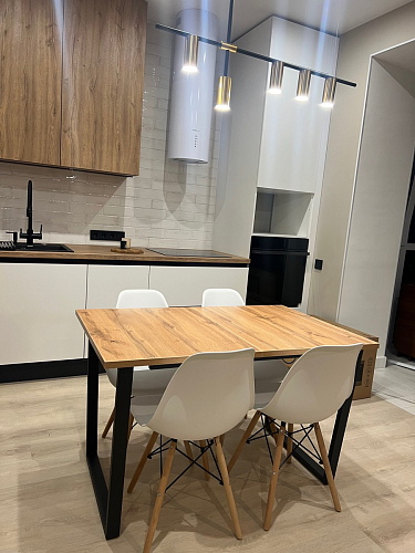 Деревянный стол Лота Лофт 120x75 дуб крафт табачный / черный матовый фото покупателя 799