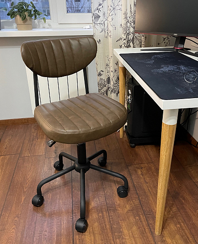 Компьютерное кресло Slim/Слим искусственная кожа grey серый фото покупателя 4