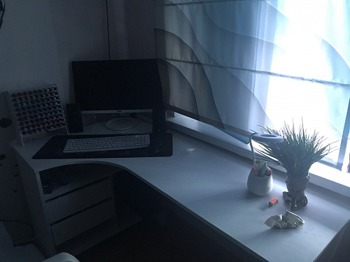 Письменный стол СПм-25 правый белый  - Уцененный экземпляр фото покупателя 46