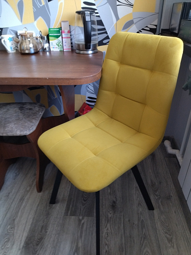 Стул на металлокаркасе Чилли черный / голубой фото покупателя 1437