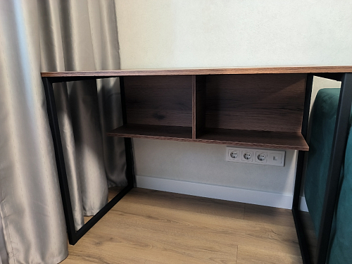 Письменный стол Клер Лофт дуб делано светлый / белый матовый фото покупателя 38