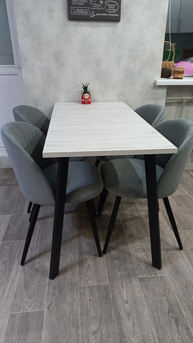 Стул на металлокаркасе Gabi 1 light blue / black / gold фото покупателя 62