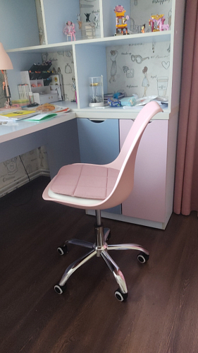 Компьютерное кресло Kolin с подушкой clear / white фото покупателя 219