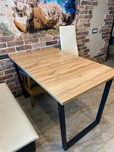 Деревянный стол Лота Лофт 140х80 черный матовый / бетон светлый фото покупателя 913