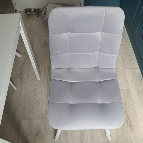 Стул на металлокаркасе Чилли К темно-серый (velutto 32) / черный фото покупателя 286