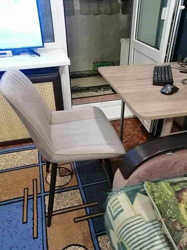 Стул на металлокаркасе Седа К латте / черный фото покупателя 146