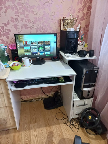 Компьютерный стол Джаз-24 левый дуб молочный фото покупателя 26