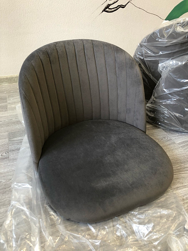 Стул на металлокаркасе Gabi 1 light blue / black / gold фото покупателя 674