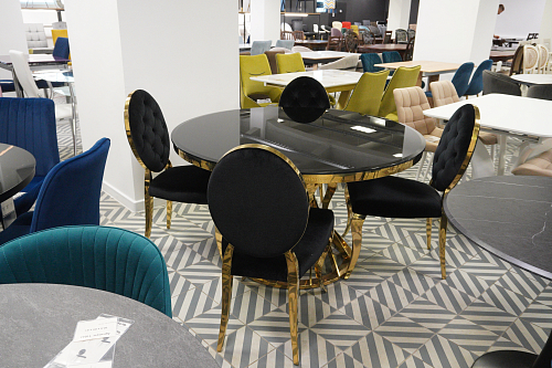 Стол Twist gold / black из шоурума 1