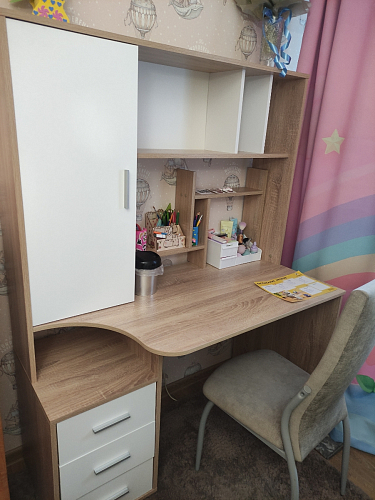 Письменный стол КСТ-16 левый венге / беленый дуб фото покупателя 120