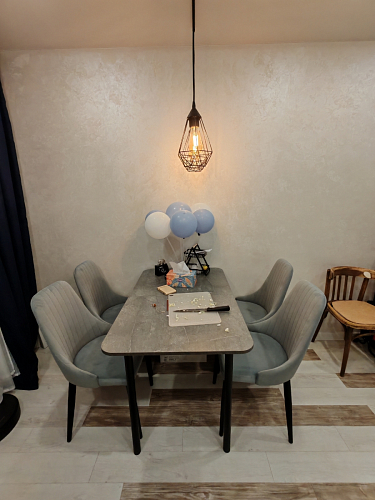 Стул на металлокаркасе Kora light blue / white фото покупателя 341