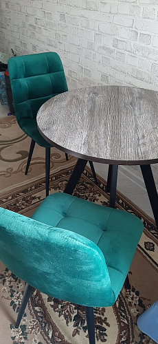 Стул на металлокаркасе Чилли бирюзовый / черный фото покупателя 1296