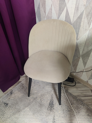 Стул на металлокаркасе Gabi 1 light purple / black фото покупателя 841