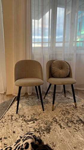 Стул на металлокаркасе Gabi 1 beige / black фото покупателя 803