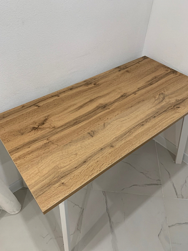 Стол Тринити Лофт 140 25 мм дуб делано темный / белый фото покупателя 91