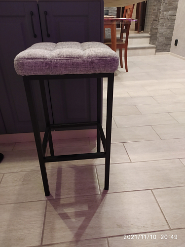 Барный стул Лофт ткань канди грей / черный матовый фото покупателя 239