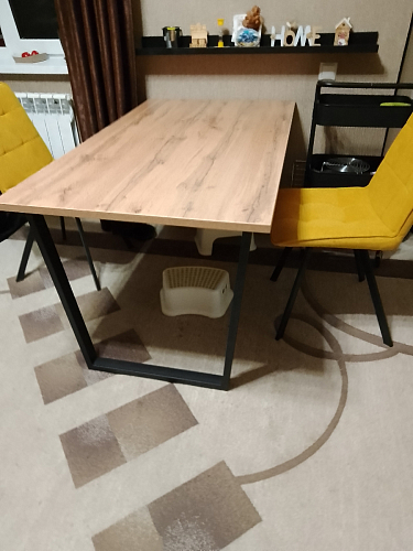 Деревянный стол Лота Лофт 120х75 белый матовый / дуб крафт золотой фото покупателя 497