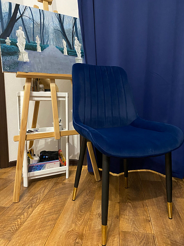 Стул на металлокаркасе Seda 1 green / gold / black фото покупателя 7