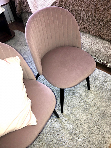 Стул на металлокаркасе Gabi 1 light purple / black / gold фото покупателя 270