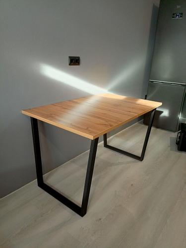 Деревянный стол Лота Лофт 140х80 черный матовый / бетон светлый фото покупателя 715