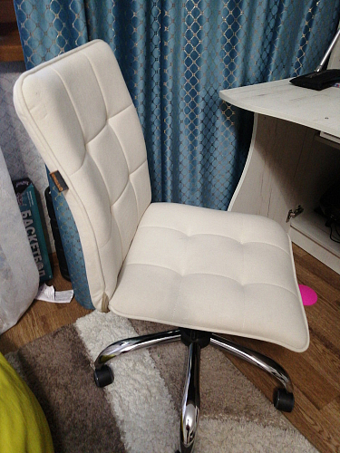 Компьютерное кресло One/Ван флок молочный 4 фото покупателя 51