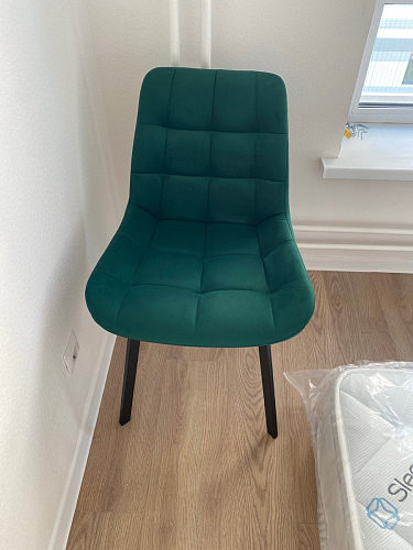 Стул на металлокаркасе Челси К крутящийся бирюзовый / черный фото покупателя 43