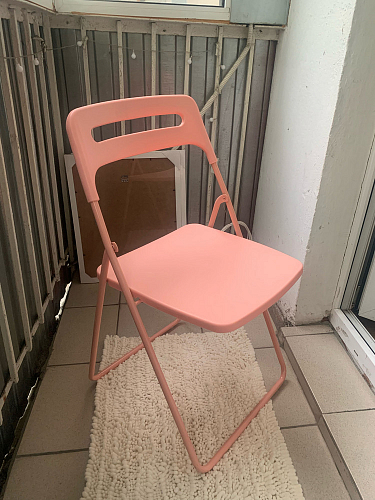 Пластиковый стул Fold складной pink - Уцененный экземпляр фото покупателя 1