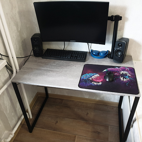 Письменный стол Клер Лофт дуб делано темный / черный матовый фото покупателя 50