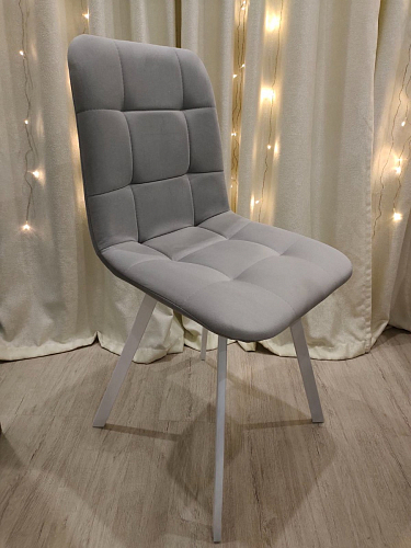 Стул на металлокаркасе Чилли К темно-серый (velutto 32) / черный фото покупателя 178