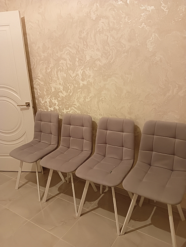 Стул на металлокаркасе Чилли светло-серый / белый каркас фото покупателя 372