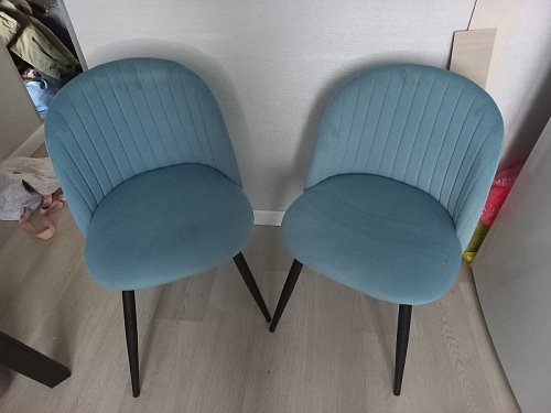 Стул на металлокаркасе Gabi dark beige / black / silver фото покупателя 401