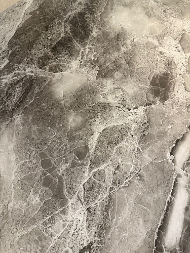 Стеклянный стол Норфолк d100 белый мрамор / черный фото покупателя 46