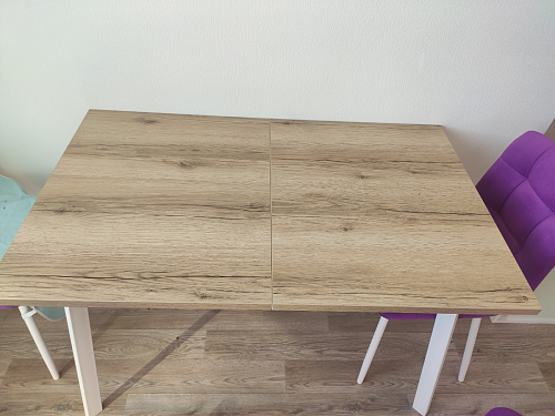 Стол раскладной Колон Лофт 120 32 мм дуб галифакс табако / черный матовый фото покупателя 60